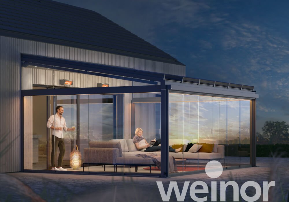 Glasoase® weinor ondergemonteerde zonwering 