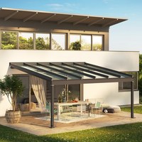 Terrasover&shy;kappingen van glas